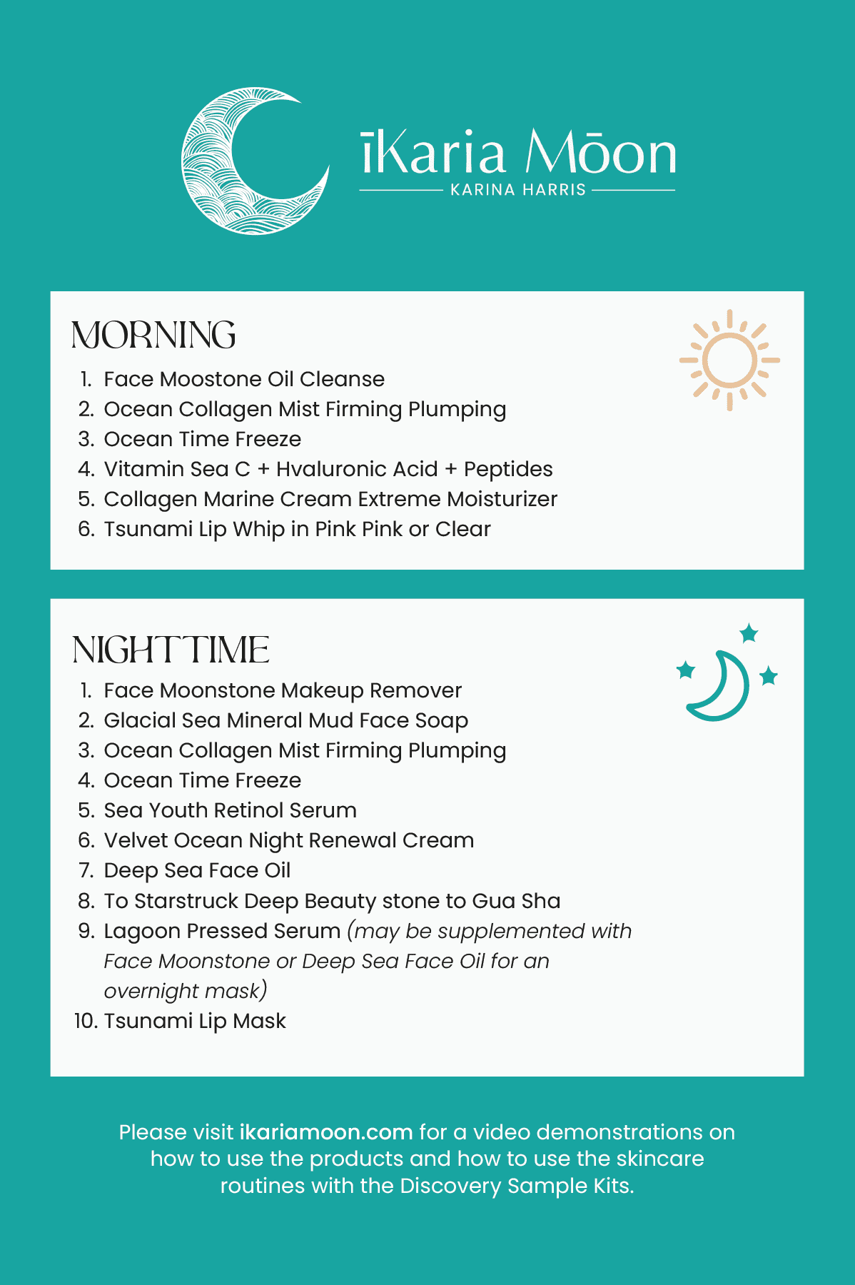 īKaria Mōon By Karina Harris Skincare Routines